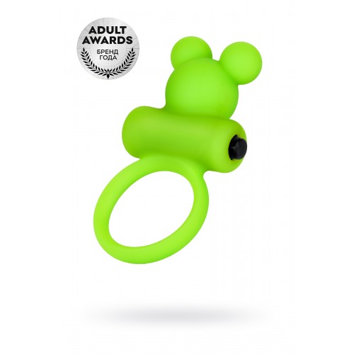 Виброкольцо на пенис A-Toys by TOYFA, силикон, зеленое, Ø 3,1 см