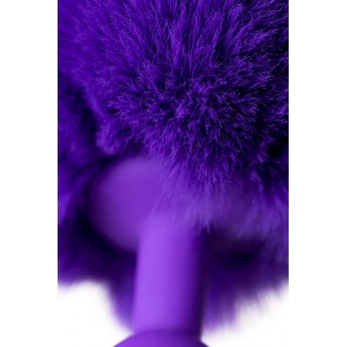 Анальная втулка с хвостом ToDo by Toyfa Sweet bunny, силикон, фиолетовая, 13 см, Ø 2,8 см, 42 г