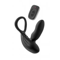 Стимулятор простаты с эрекционным кольцом MALESATION Love Rider, силикон, черный, 3,1 см