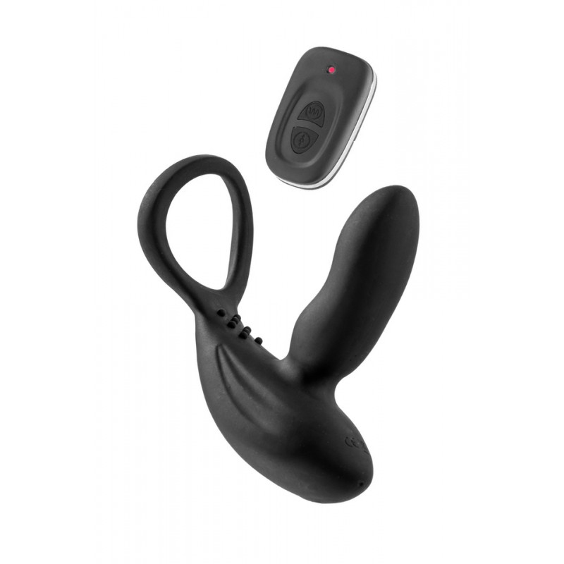 Стимулятор простаты с эрекционным кольцом MALESATION Love Rider, силикон, черный, 3,1 см