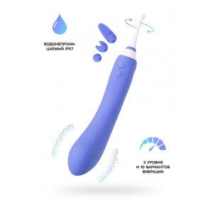 Вибратор LOVENSE Hyphy с клиторальным стимулятором, силикон, фиолетовый, 21,6 см