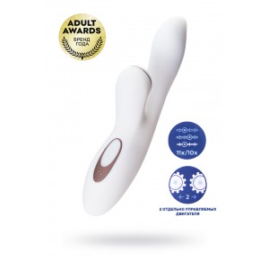 Вибратор Satisfyer Pro G-Spot Rabbit, с вакуум-волновым бесконтактным стимулятором, силикон, белый, 22см