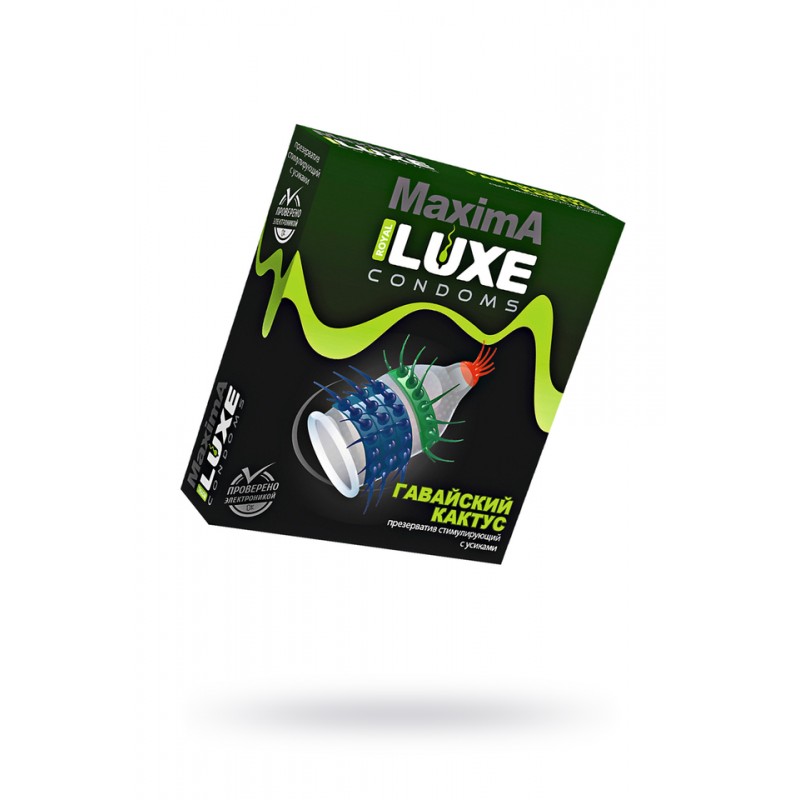 Презервативы Luxe, maxima, «Гавайский кактус», 18 см, 5.2 см, 1 шт.