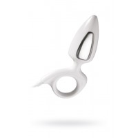 Анальная пробка Mystim Romeo, электростимуляция, пластик, белый, 8,5 см, Ø 3,5 см