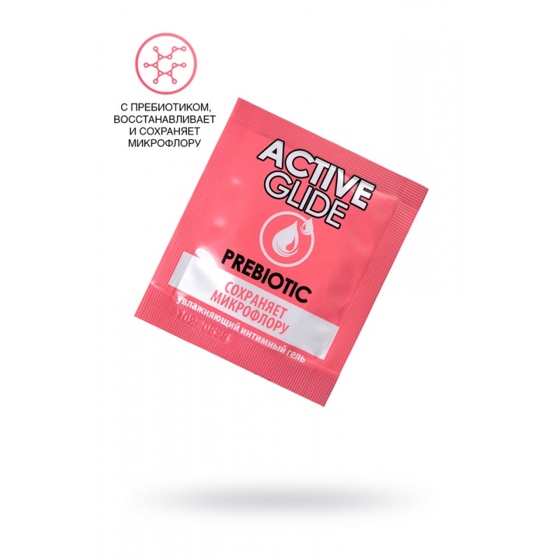 Увлажняющий интимный гель ACTIVE GLIDE PREBIOTIC,  3г 20 шт в упаковке