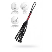 Флоггер Anonymo #0004, PU кожа, черный, 45 см