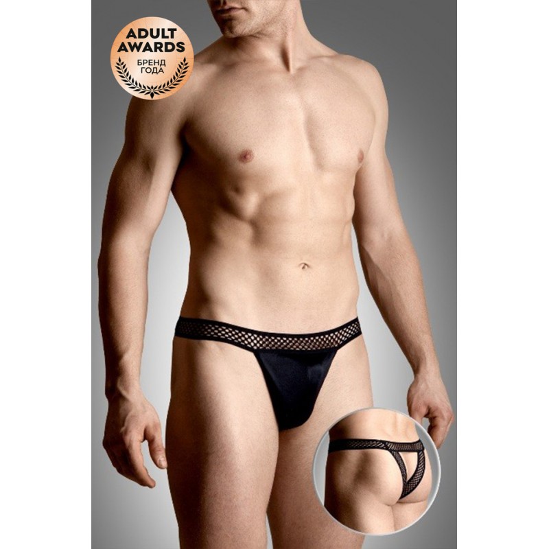 Стринги мужские с доступом SoftLine Collection, черный, M/L