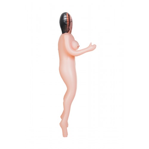 Кукла надувная Cassandra , брюнетка, TOYFA Dolls-X, с двумя отверстиями, 160 см