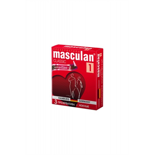 Презервативы Masculan Classic 1,  3 шт.  Нежные (Senitive) ШТ