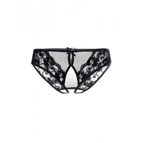 Эротические трусики Erolanta Lingerie Collection из стрейч-сетки, черные (54-56)