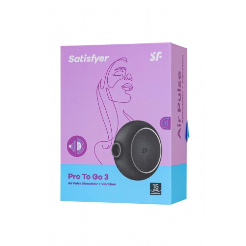 Вакуумный стимулятор клитора Satisfyer Pro To Go 3, черный