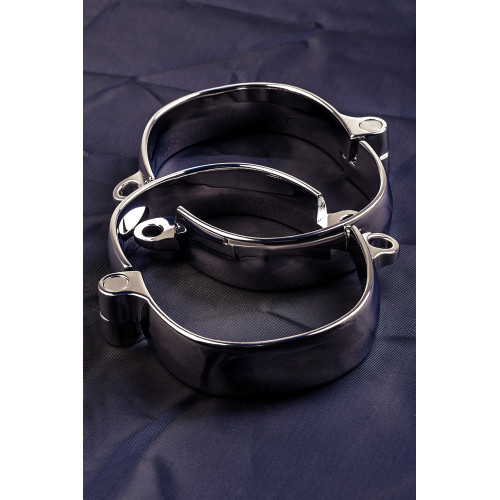 Наручники, TOYFA Metal, металл, серебристые, 11,2 см
