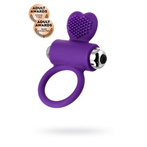 Виброкольцо с ресничками JOS PERY, силикон, фиолетовое, 9 см (иной угол)