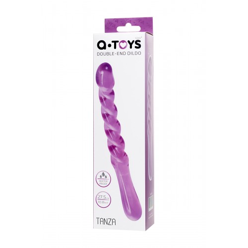 Двусторонний фаллоимитатор A-Toys by TOYFA Tanza, TPE, фиолетовый, 27,5 см