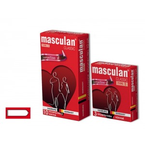 Презервативы Masculan Classic 1,  3 шт.  Нежные (Senitive) ШТ (иной угол)