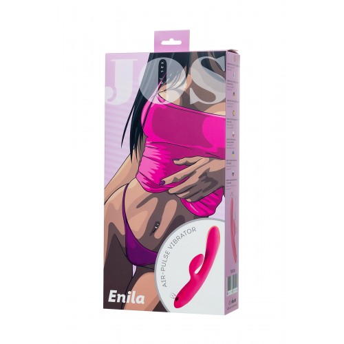 Вибратор с вакуум-волновой стимуляцией JOS Enila, силикон, розовый, 23 см