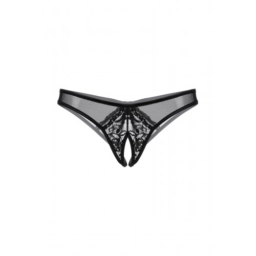 Трусики открытые с украшениями SoftLine Collection, черный, S/M