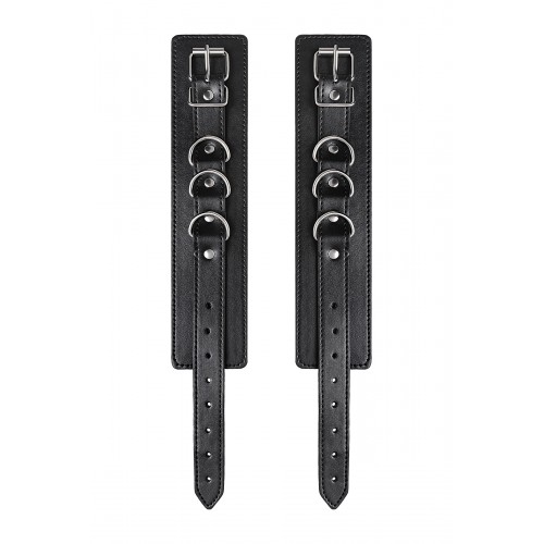 Поножи Anonymo #0153, PU кожа, черные, 26,5 см