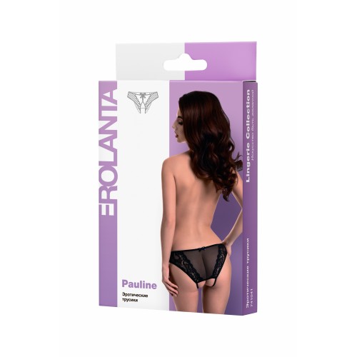 Эротические трусики Erolanta Lingerie Collection из стрейч-сетки, черные (54-56)