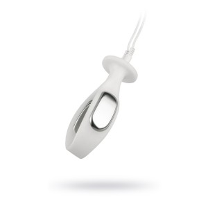 Вагинальный электростимулятор Mystim Julian, ABS пластик, белый, 7.9 см (иной угол)