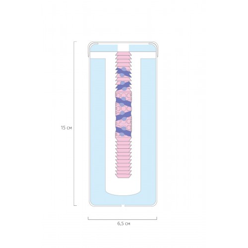 Мастурбатор PPP Himekanou Wide Cup Pleasure Ibobida Type, TPE, телесный, 15 см