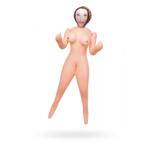 Кукла надувная Cassandra , брюнетка, TOYFA Dolls-X, с двумя отверстиями, 160 см