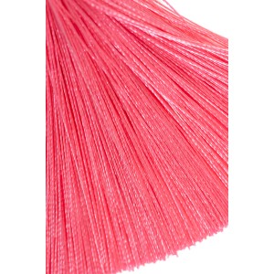 Зажимы на соски Pecado BDSM, «Вилки», с кисточками из шелка, металл, розовые (иной угол)