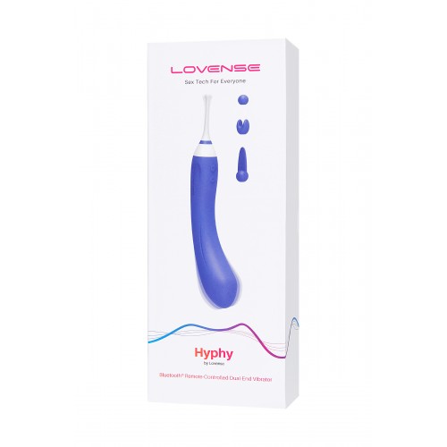 Вибратор LOVENSE Hyphy с клиторальным стимулятором, силикон, фиолетовый, 21,6 см