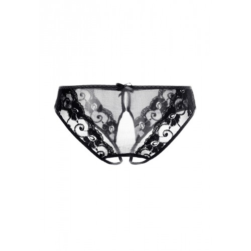 Эротические трусики Erolanta Lingerie Collection из стрейч-сетки, черные (54-56)
