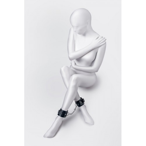 Поножи Anonymo #0153, PU кожа, черные, 26,5 см