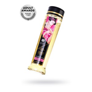 Масло для массажа Shunga Aphrodisia, натуральное, возбуждающее, с ароматом розы, 250 мл (иной угол)