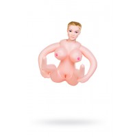Кукла надувная Liliana с реалистичной головой, TOYFA Dolls-X, блондинка, с двумя отверстиями, кибер вставка вагина – анус