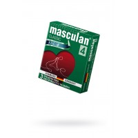 Презервативы Masculan Classic 4,  3 шт.  Увеличенного размера (XXL) розового цвета ШТ