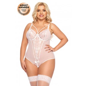 Боди SoftLine Collection Amanda, белый, XXL