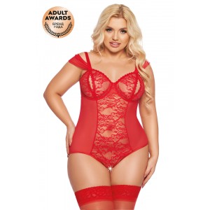 Боди SoftLine Collection Dora, красный, XXL