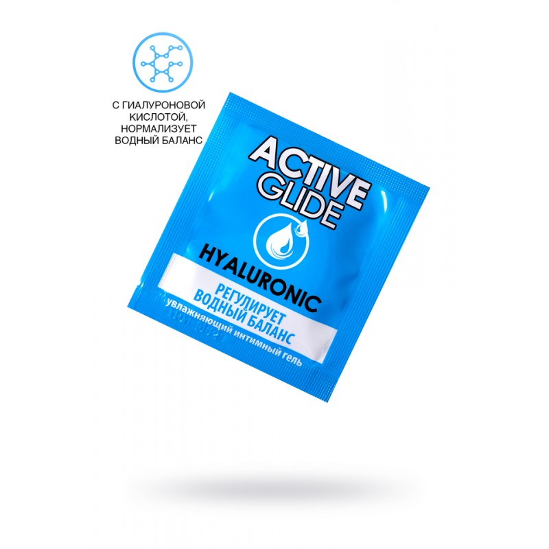 Увлажняющий интимный гель ACTIVE GLIDE HYALURONIC, 3 г 20шт в упаковке
