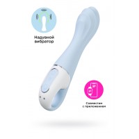 Нереалистичный вибратор Satisfyer Air Pump Vibrator 5, силикон, голубой, см.