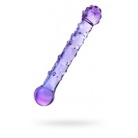 Двусторонний фаллоимитатор Sexus Glass, стекло, сиреневый, 19,5 см