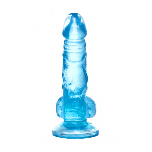 Реалистичный фаллоимитатор A-Toys by TOYFA Indy, TPE, голубой, 15,8 см