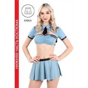 Нижняя часть костюма «Полицейская», Pecado BDSM, юбка, голубой, 40-42 (иной угол)