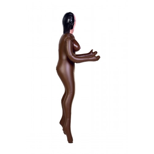 Кукла надувная, Michelle, негритянка, TOYFA Dolls-X,  с тремя отверстиями, 160 см