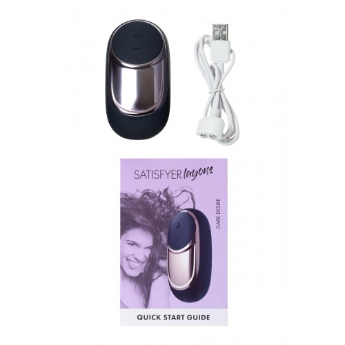 Вибромассажер Satisfyer Layon 2, Dark Desire, силикон, чёрный, 9,4 см