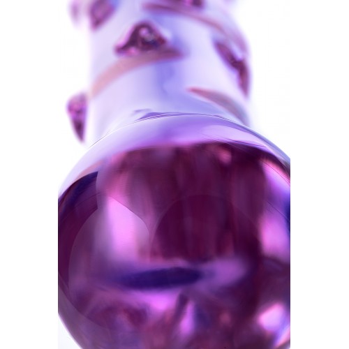 Двусторонний фаллоимитатор Sexus Glass, стекло, сиреневый, 19,5 см