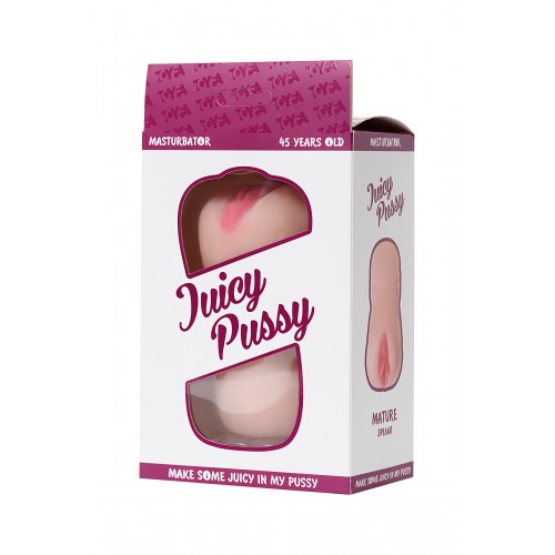 Мастурбатор реалистичный TOYFA Juicy Pussy, Mature, возрастная серия 45 летняя, вагина, TPR, телесный, 14,5 см