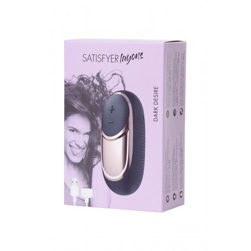 Вибромассажер Satisfyer Layon 2, Dark Desire, силикон, чёрный, 9,4 см