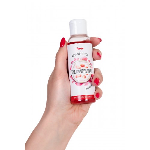 Массажное масло для поцелуев Yovee by Toyfa «Сладкая клубничка» со вкусом клубничного йогурта,100 мл