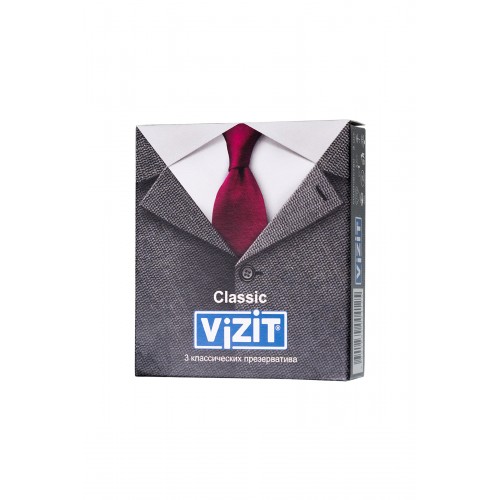 Презервативы VIZIT Classic Классические 3 шт, латекс, 18 см