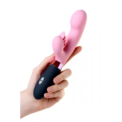 Массажер 3 в 1 Eromantica Ornella, розовый, силикон, 21,5 см