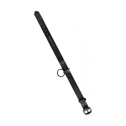 Ошейник TOYFA Theatre, кожа, черный, 58 см