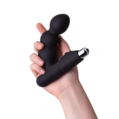 Стимулятор простаты Erotist Fourth, силикон, чёрный, 12,4 см